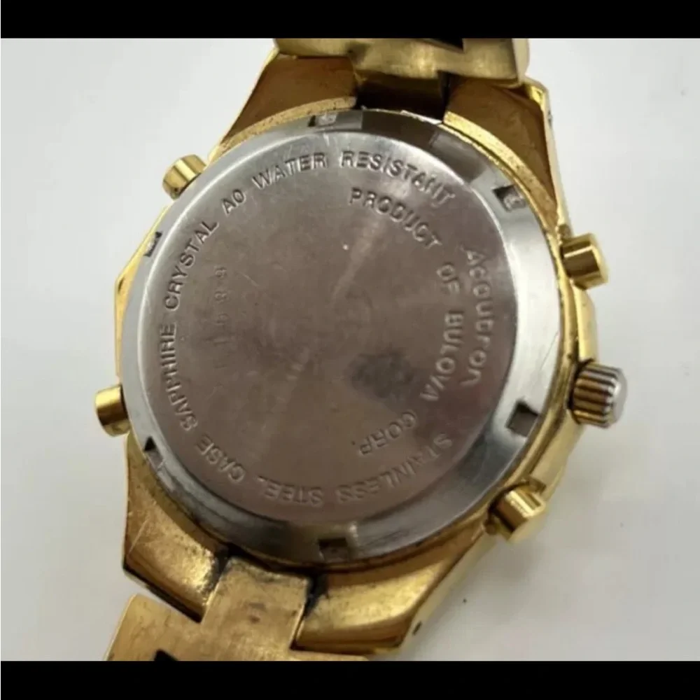 Bulova Accutron Gemini Unisex Swiss Made Automatic Classic Watch Gold #50 works